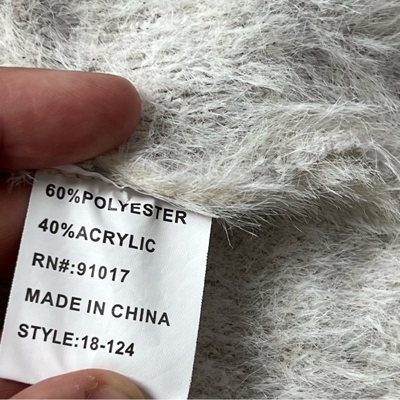 NWOT Solitaire Anthropologie Cardigan Sweater Longline Jacket Fuzzy size Medium - Picture 6 of 9